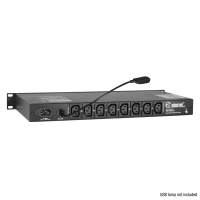 ADAM HALL AHPCL10PRO stabilizator napięcia / kondycjoner rack z woltomierzem i amperomierzem, wyświetlaczem i oświetleniem rack